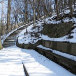The stairs kept going up the side of the bluff for a total of 190 steps.